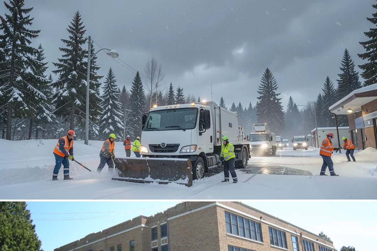 Steep Driveway Snow Removal in Maple Valley, King County, WA - Steep drives need clearing and traction treatment with every snowfall and especially during the refreeze that follows each thaw.
