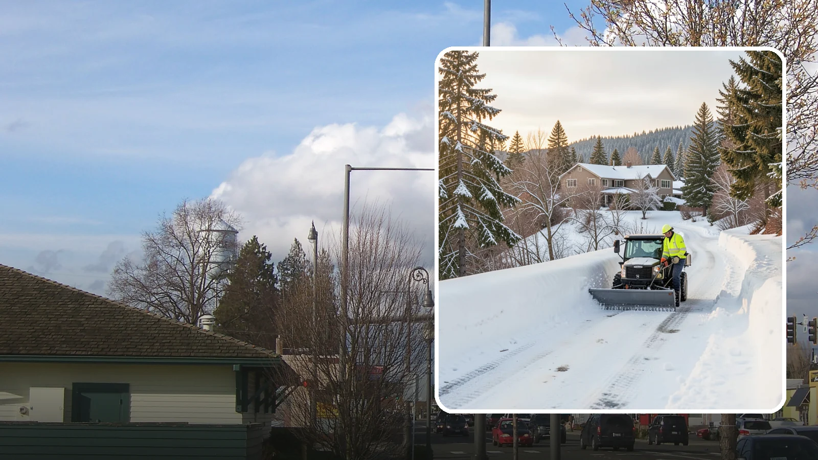 Steep Driveway Snow Removal in Marysville, Snohomish County, WA - We safely clear and treat steep driveways on the hillside lots that define so much of Western Washington's terrain.