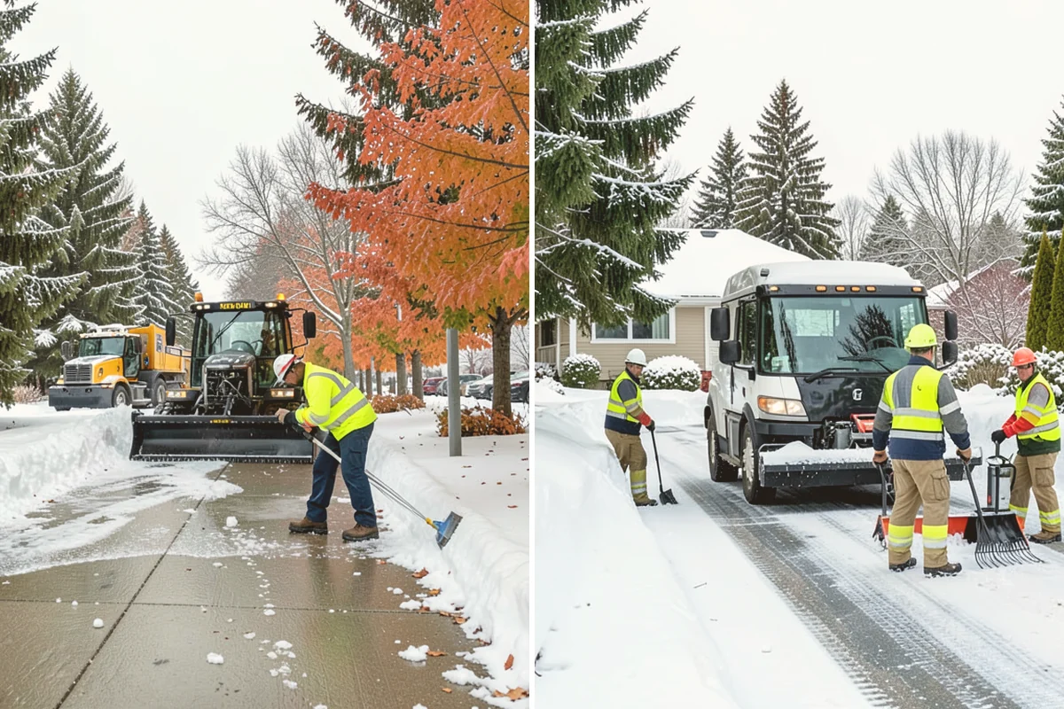 Steep Driveway Snow Removal in Milton, King County, WA - We assess the grade, surface, and runout at the base
