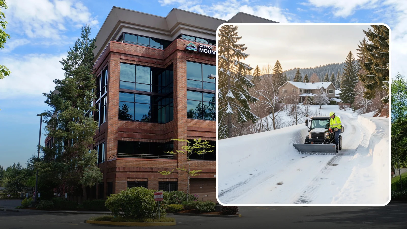 Steep Driveway Snow Removal in Mountlake Terrace, Snohomish County, WA - We safely clear and treat steep driveways on the hillside lots that define so much of Western Washington's terrain.
