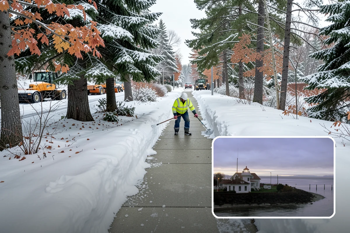 Steep Driveway Snow Removal in Mukilteo, Snohomish County, WA - Handles grade safely with the right equipment and approach