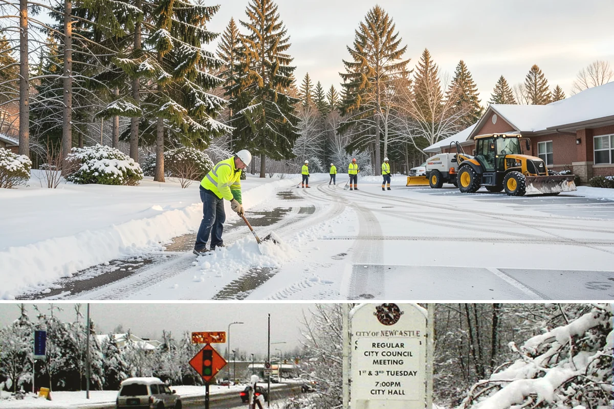 Steep Driveway Snow Removal in Newcastle, King County, WA - Steep drives need clearing and traction treatment with every snowfall and especially during the refreeze that follows each thaw.