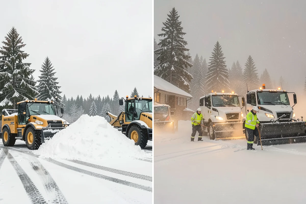 Steep Driveway Snow Removal in North Bend, King County, WA - We assess the grade, surface, and runout at the base