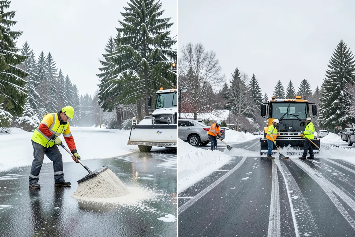 Steep Driveway Snow Removal in Pacific, King County, WA - We assess the grade, surface, and runout at the base