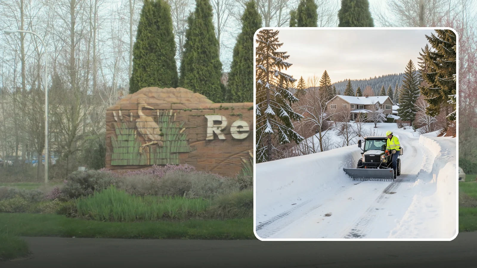 Steep Driveway Snow Removal in Renton, King County, WA - We safely clear and treat steep driveways on the hillside lots that define so much of Western Washington's terrain.
