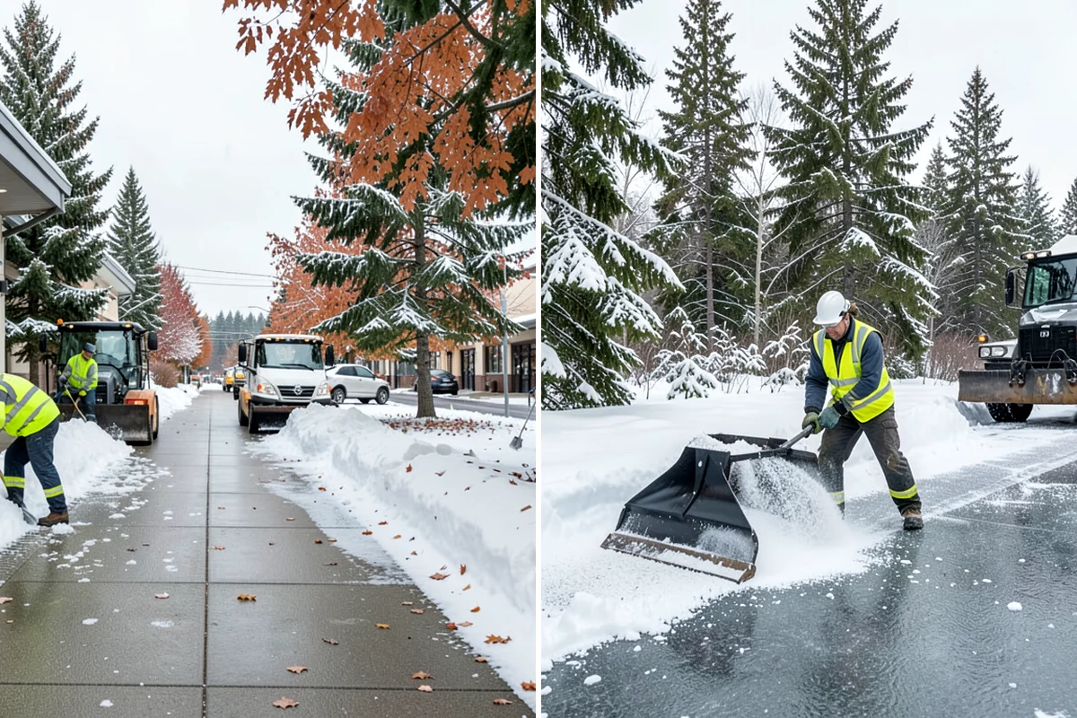 Steep Driveway Snow Removal in Seattle, King County, WA - We assess the grade, surface, and runout at the base