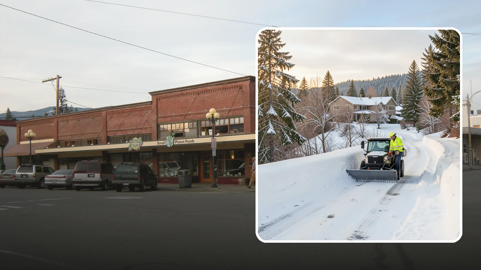 Steep Driveway Snow Removal in Sedro-Woolley, Skagit County, WA - We safely clear and treat steep driveways on the hillside lots that define so much of Western Washington's terrain.