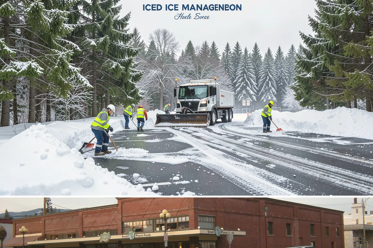 Steep Driveway Snow Removal in Sedro-Woolley, Skagit County, WA - Steep drives need clearing and traction treatment with every snowfall and especially during the refreeze that follows each thaw.