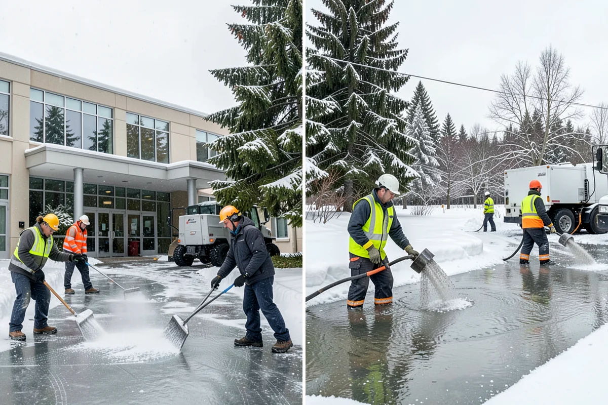 Steep Driveway Snow Removal in Shoreline, King County, WA - We assess the grade, surface, and runout at the base
