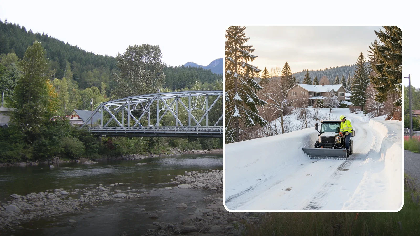 Steep Driveway Snow Removal in Skykomish, King County, WA - We safely clear and treat steep driveways on the hillside lots that define so much of Western Washington's terrain.