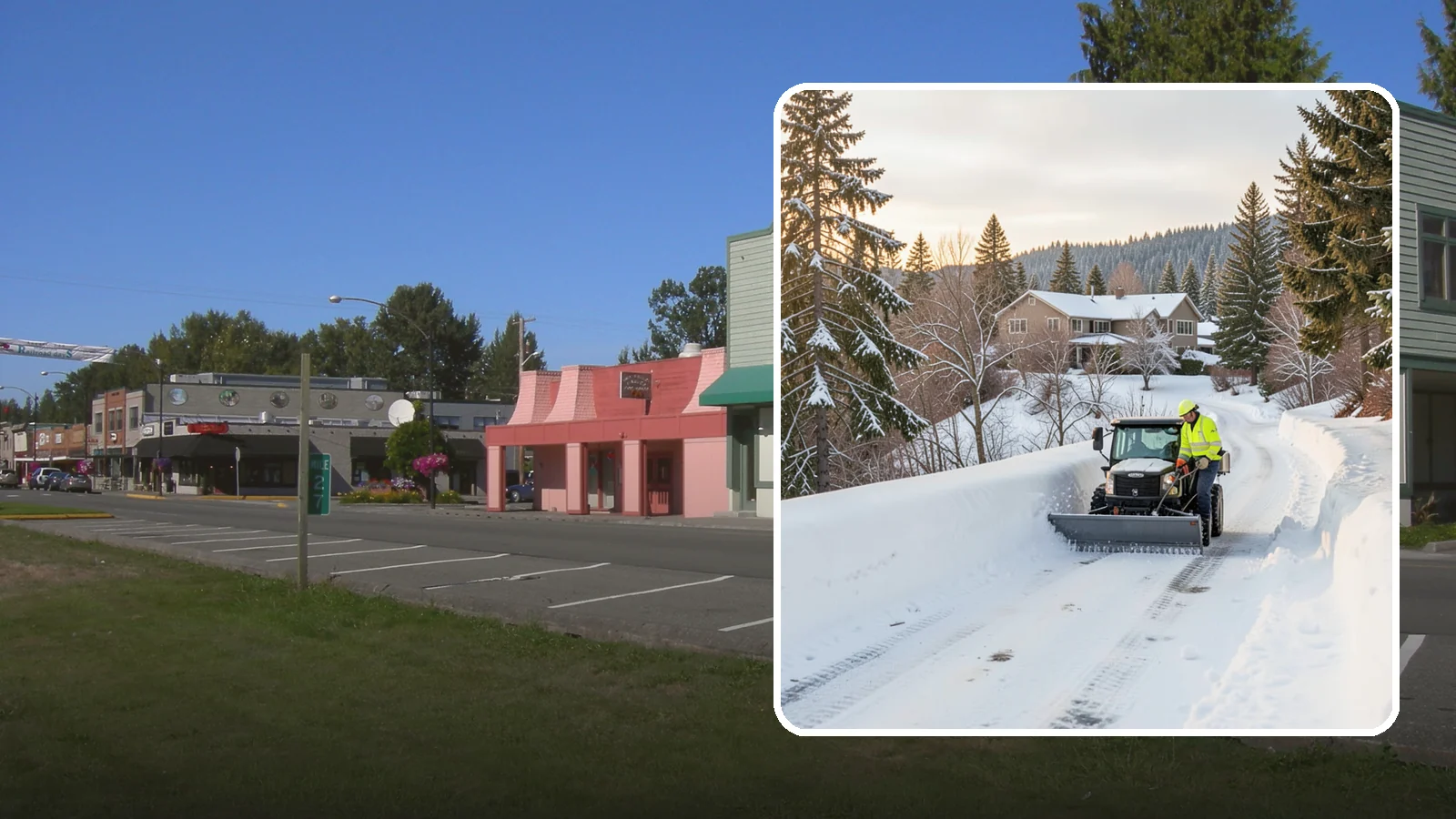 Steep Driveway Snow Removal in Snoqualmie, King County, WA - We safely clear and treat steep driveways on the hillside lots that define so much of Western Washington's terrain.