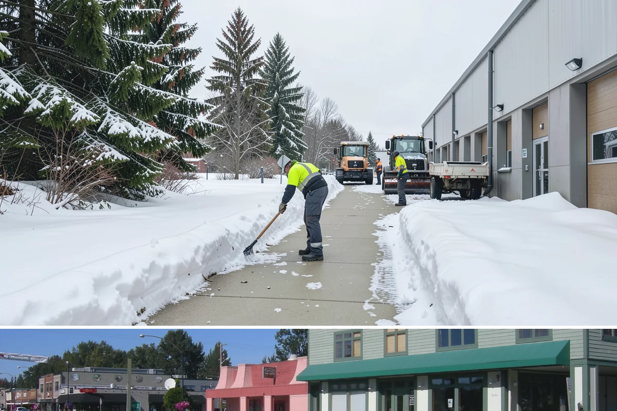 Steep Driveway Snow Removal in Snoqualmie, King County, WA - Steep drives need clearing and traction treatment with every snowfall and especially during the refreeze that follows each thaw.
