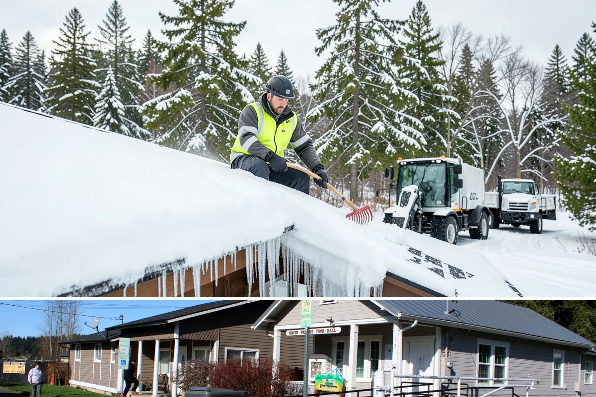 Steep Driveway Snow Removal in South Prairie, Pierce County, WA - Steep drives need clearing and traction treatment with every snowfall and especially during the refreeze that follows each thaw.