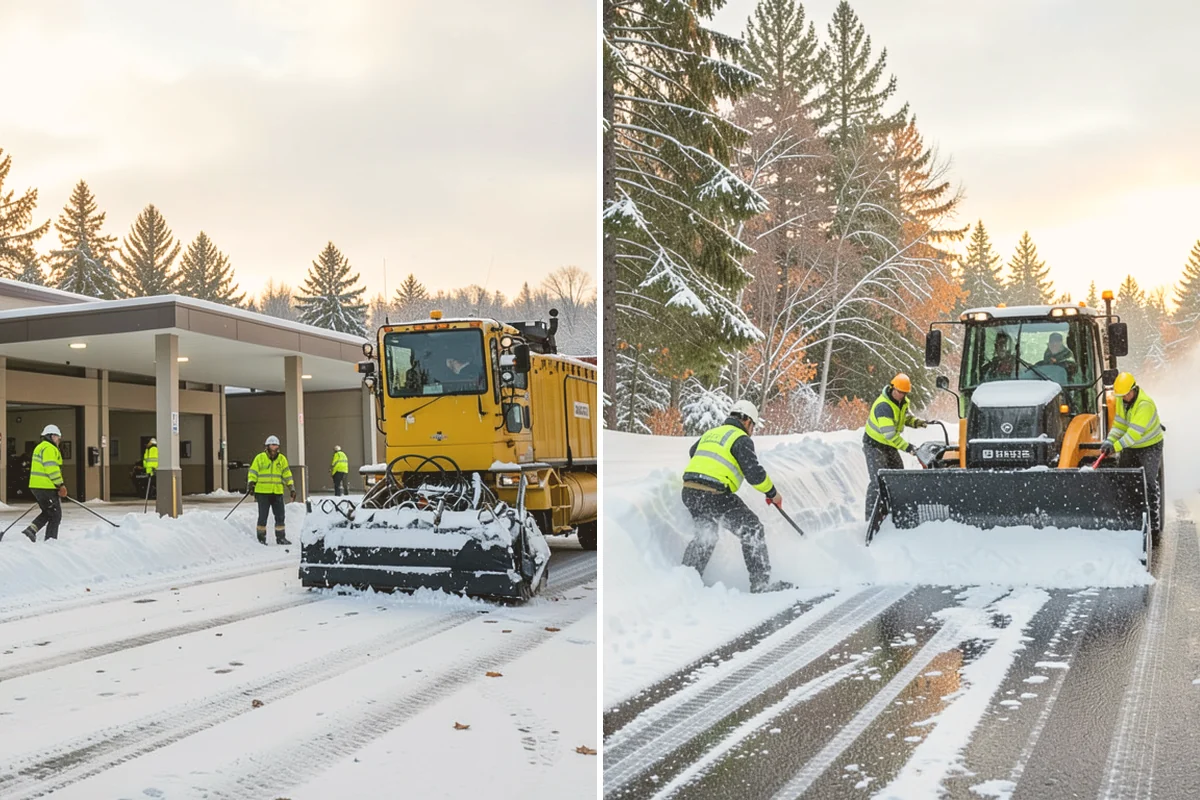 Steep Driveway Snow Removal in Stanwood, Snohomish County, WA - We assess the grade, surface, and runout at the base