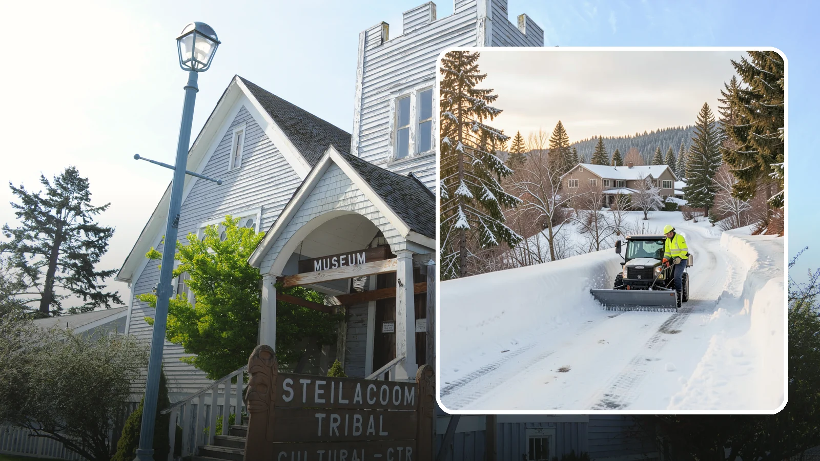 Steep Driveway Snow Removal in Steilacoom, Pierce County, WA - We safely clear and treat steep driveways on the hillside lots that define so much of Western Washington's terrain.