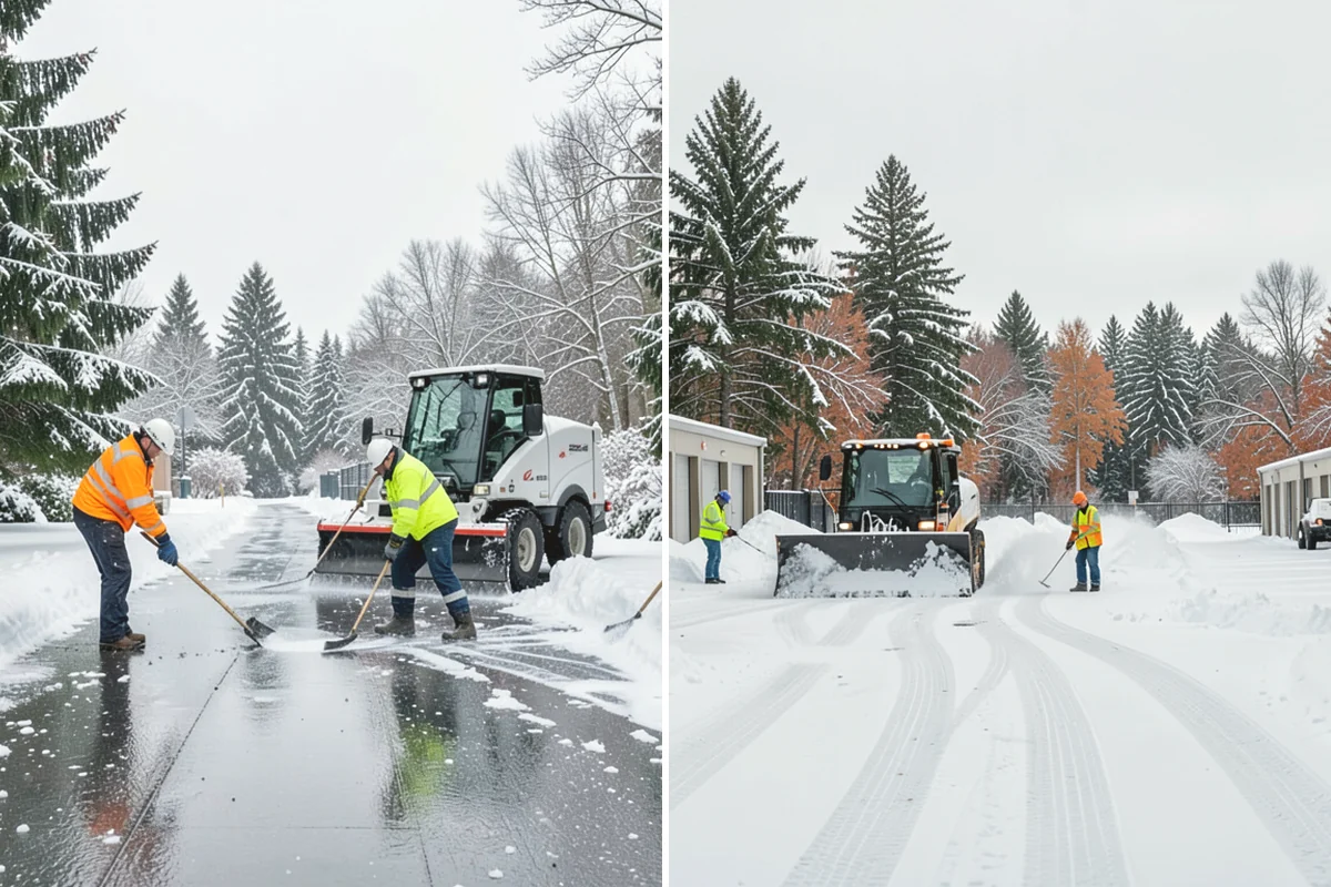 Steep Driveway Snow Removal in Tukwila, King County, WA - We assess the grade, surface, and runout at the base