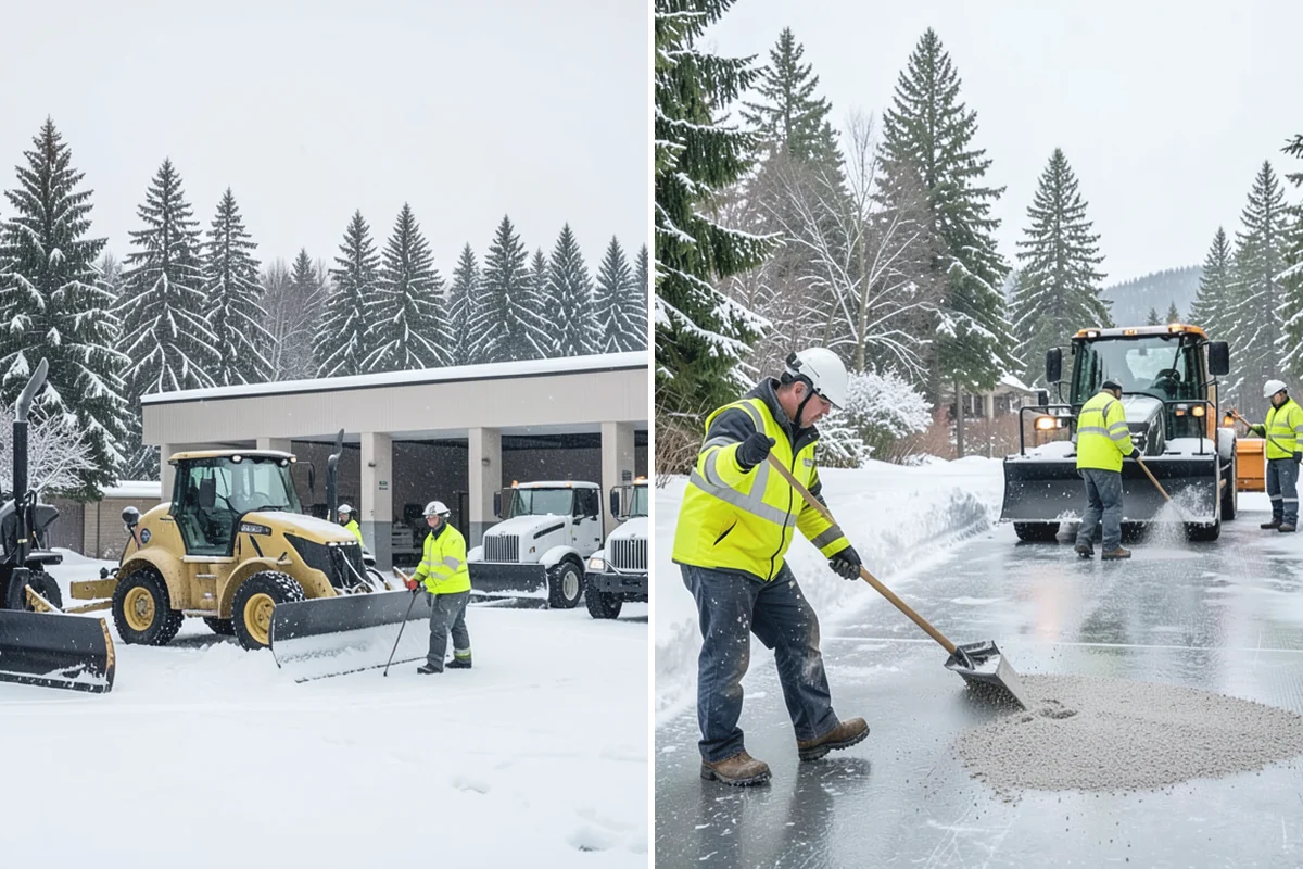 Steep Driveway Snow Removal in Wilkeson, Pierce County, WA - We assess the grade, surface, and runout at the base