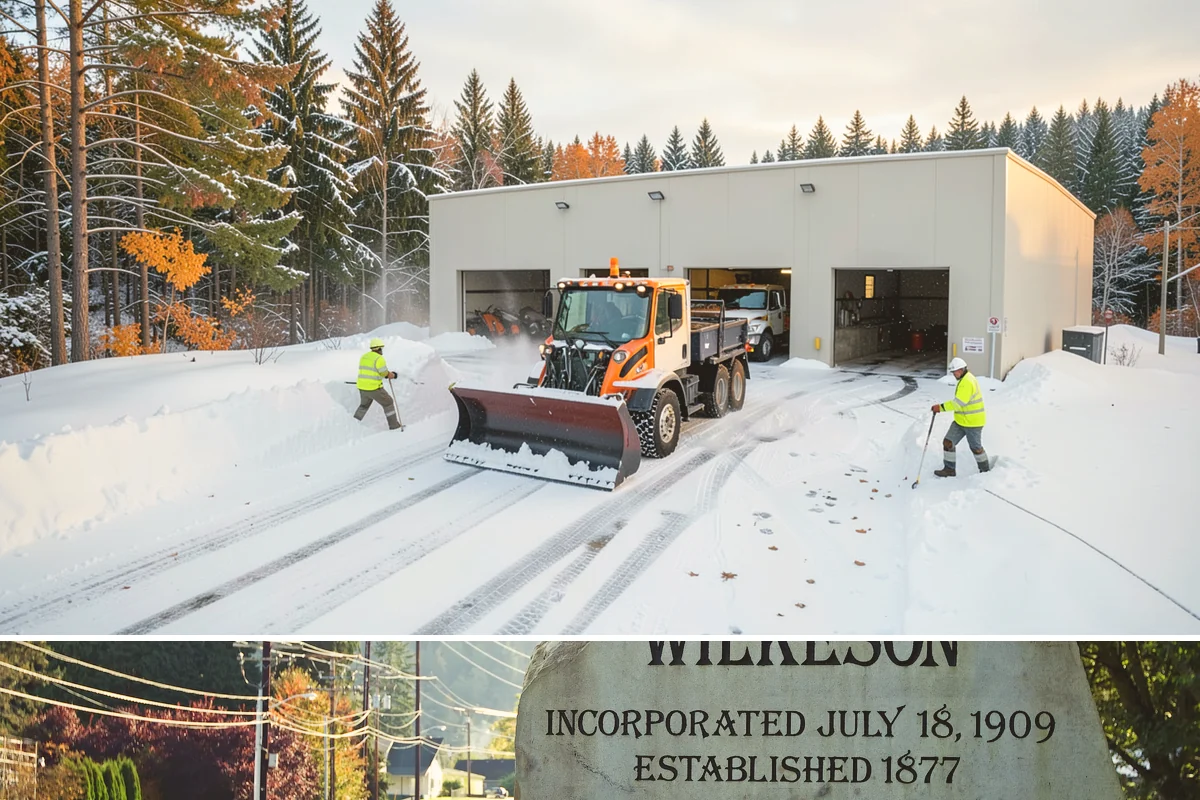 Steep Driveway Snow Removal in Wilkeson, Pierce County, WA - Steep drives need clearing and traction treatment with every snowfall and especially during the refreeze that follows each thaw.