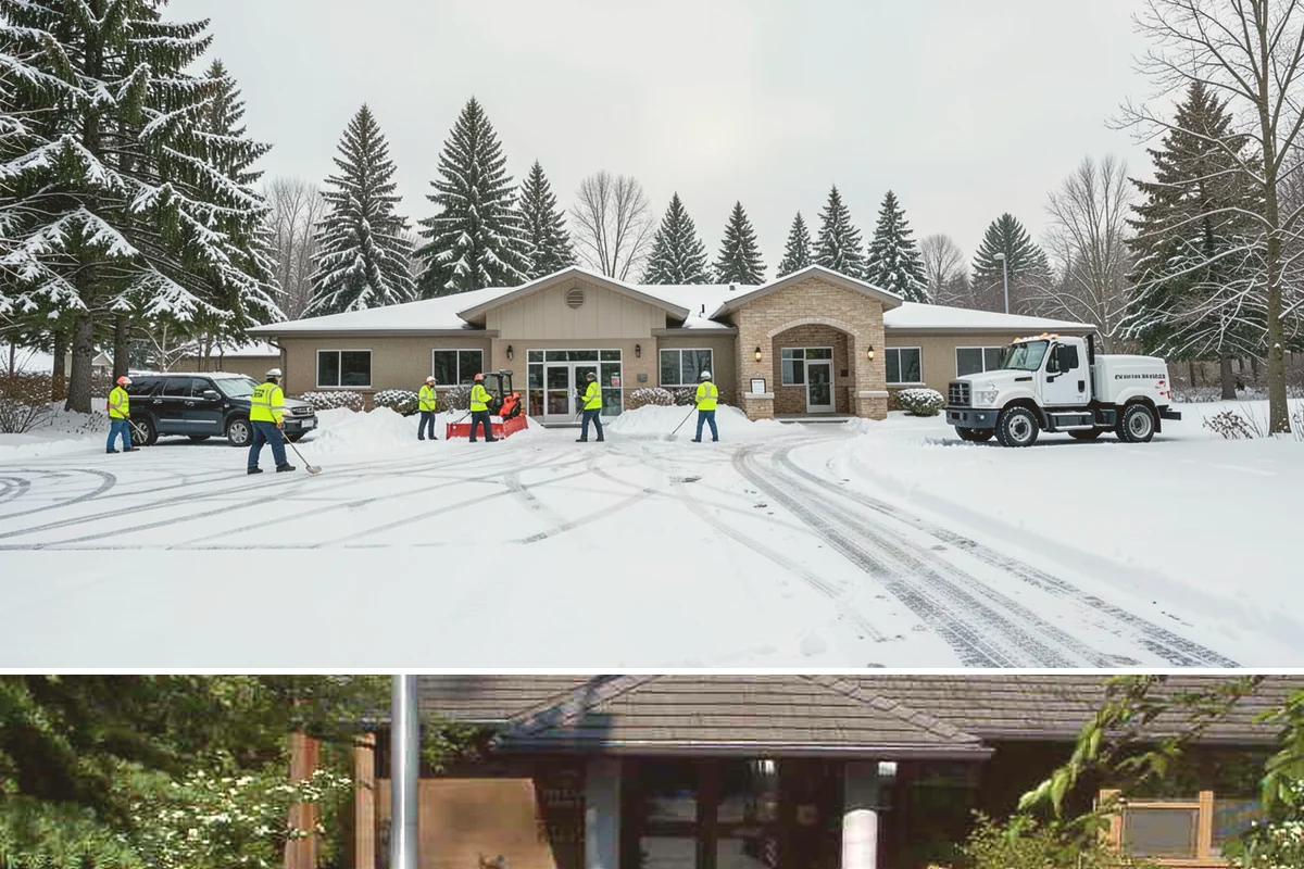 Steep Driveway Snow Removal in Yarrow Point, King County, WA - Steep drives need clearing and traction treatment with every snowfall and especially during the refreeze that follows each thaw.