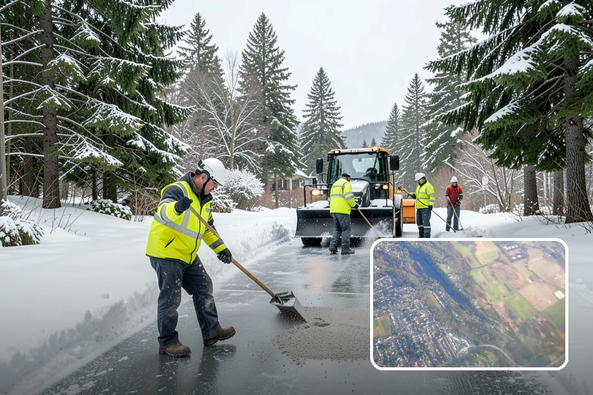 Steps Snow Removal in Algona, King County, WA - Targets the treads and nosings where slips begin
