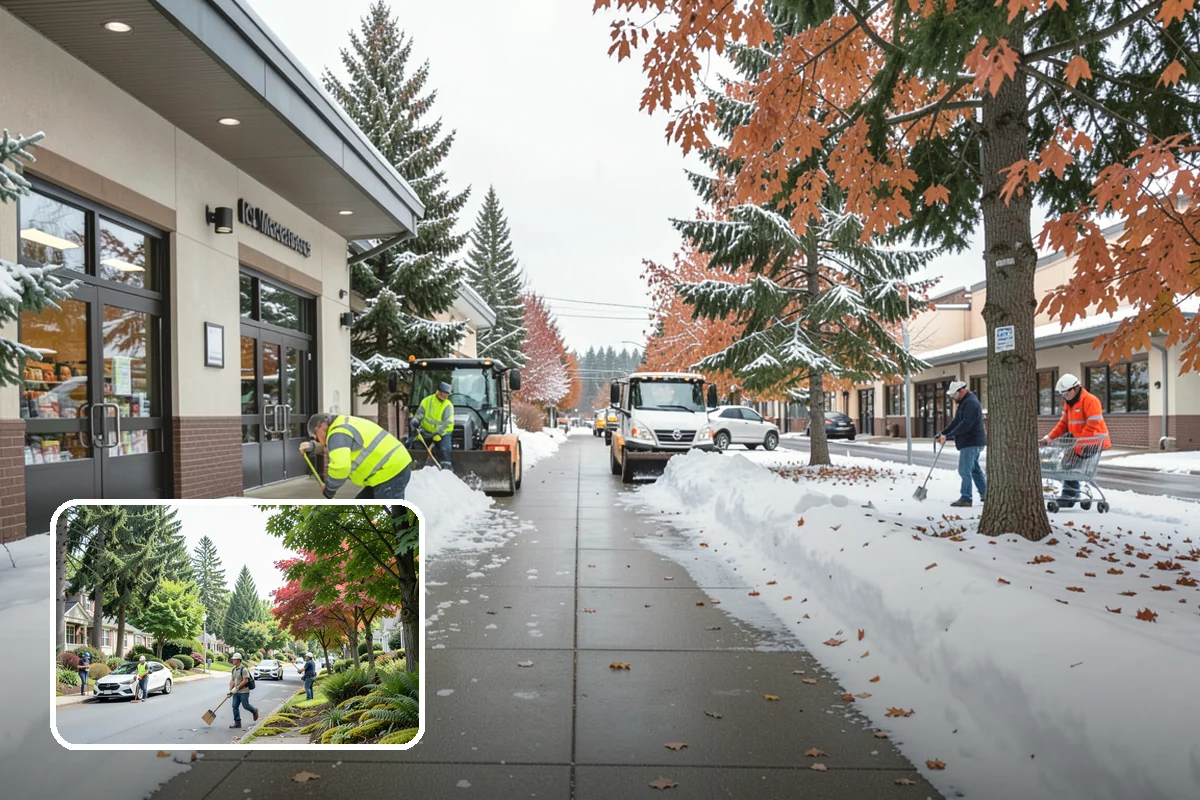 Steps Snow Removal in Beaux Arts Village, King County, WA - Targets the treads and nosings where slips begin