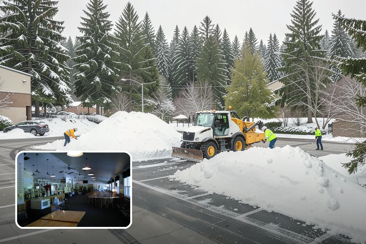 Steps Snow Removal in Black Diamond, King County, WA - Targets the treads and nosings where slips begin