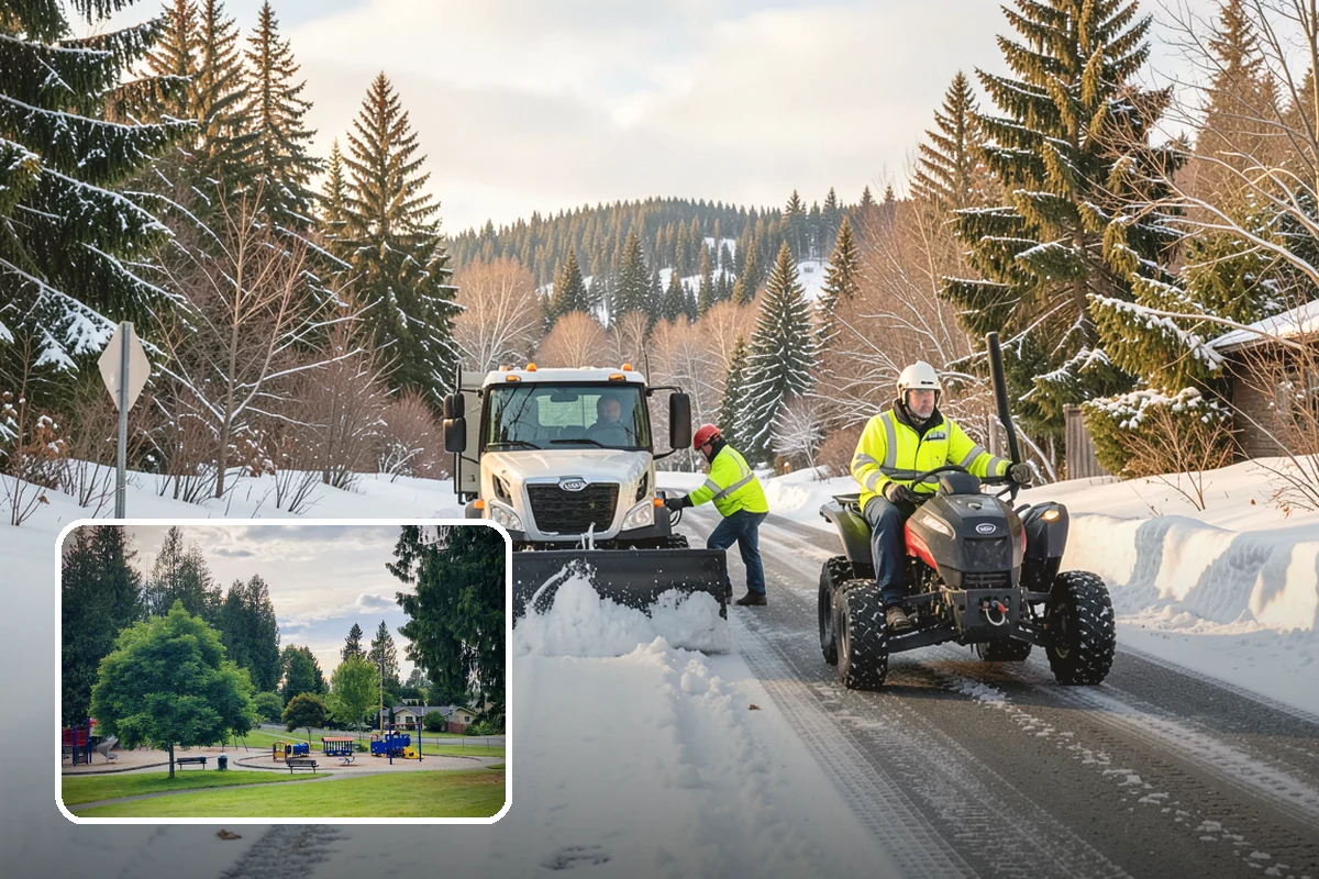 Steps Snow Removal in Bonney Lake, Pierce County, WA - Targets the treads and nosings where slips begin