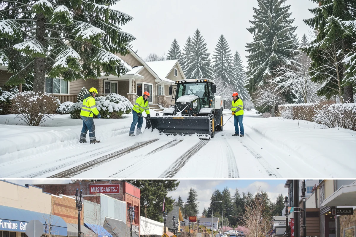Steps Snow Removal in Bothell, King County, WA - Get on our list by late November so your stairs are safe from the first hard freeze of the season.
