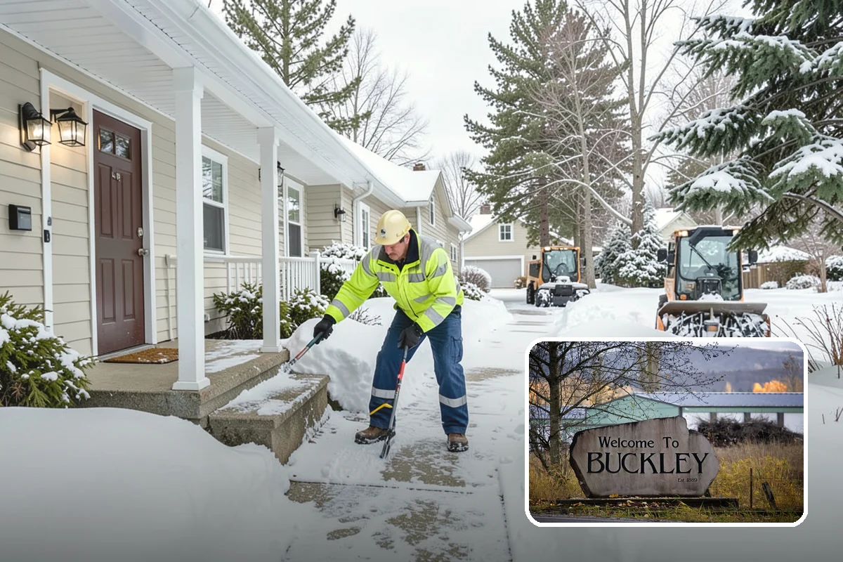 Steps Snow Removal in Buckley, Pierce County, WA - Targets the treads and nosings where slips begin