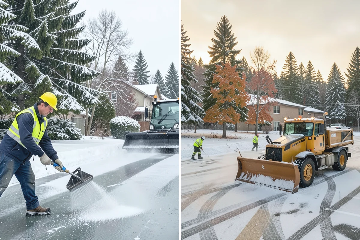 Steps Snow Removal in Buckley, Pierce County, WA - We count the treads and note the step material