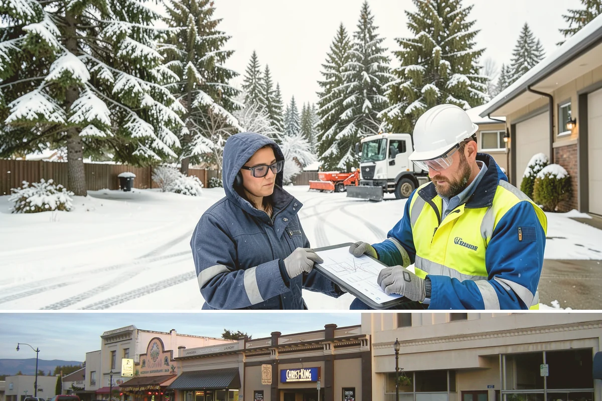 Steps Snow Removal in Burlington, Skagit County, WA - Get on our list by late November so your stairs are safe from the first hard freeze of the season.