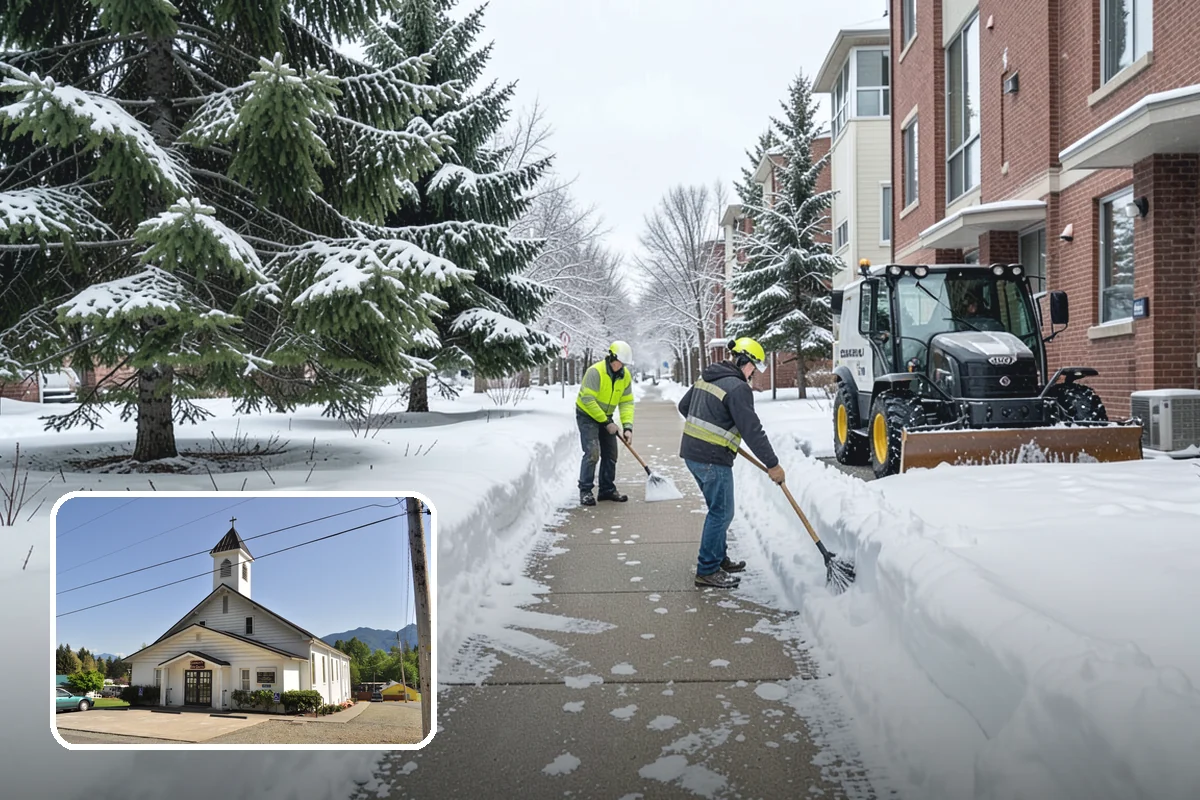 Steps Snow Removal in Concrete, Skagit County, WA - Targets the treads and nosings where slips begin