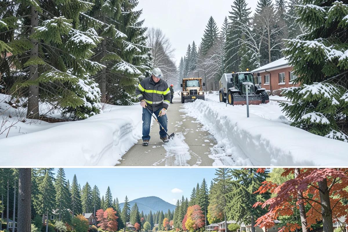 Steps Snow Removal in Covington, King County, WA - Get on our list by late November so your stairs are safe from the first hard freeze of the season.