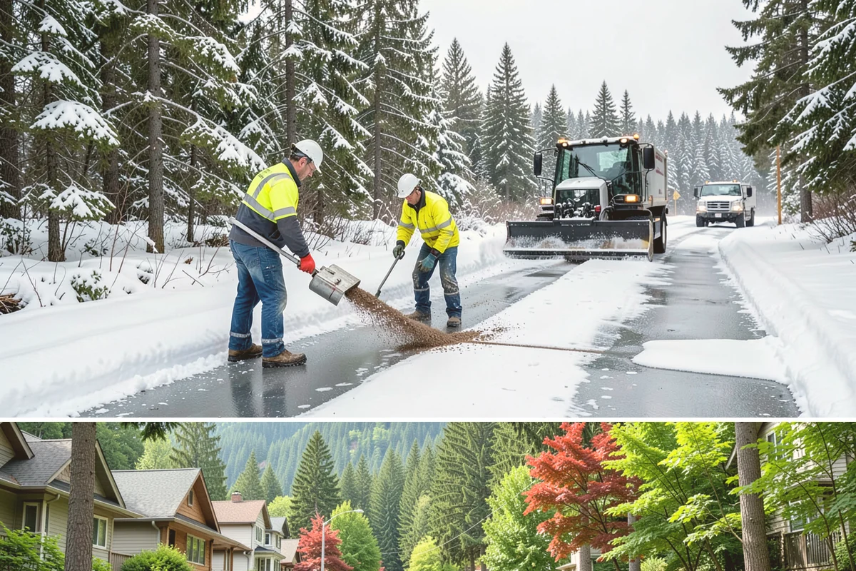 Steps Snow Removal in Darrington, Snohomish County, WA - Get on our list by late November so your stairs are safe from the first hard freeze of the season.
