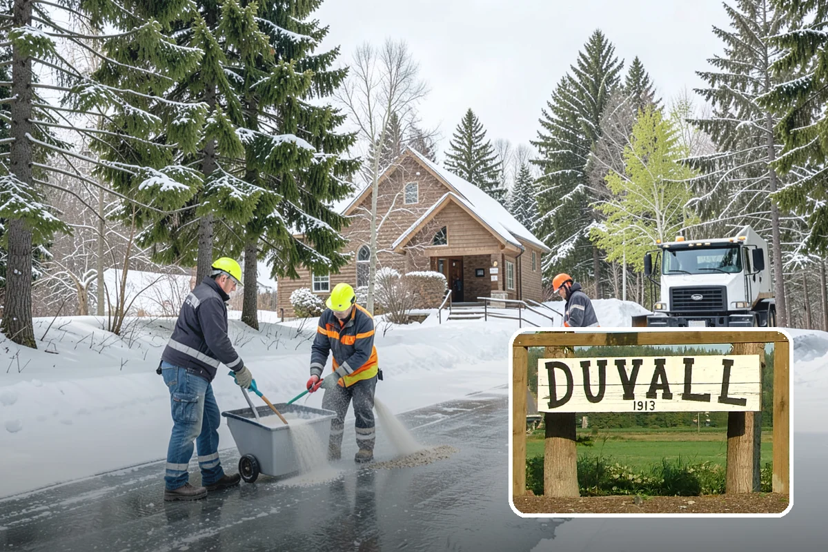 Steps Snow Removal in Duvall, King County, WA - Targets the treads and nosings where slips begin