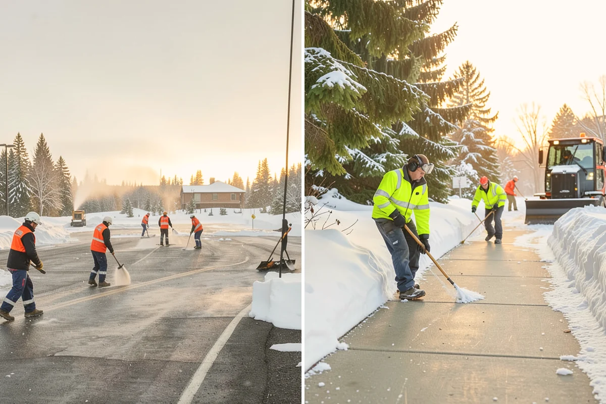 Steps Snow Removal in Eatonville, Pierce County, WA - We count the treads and note the step material