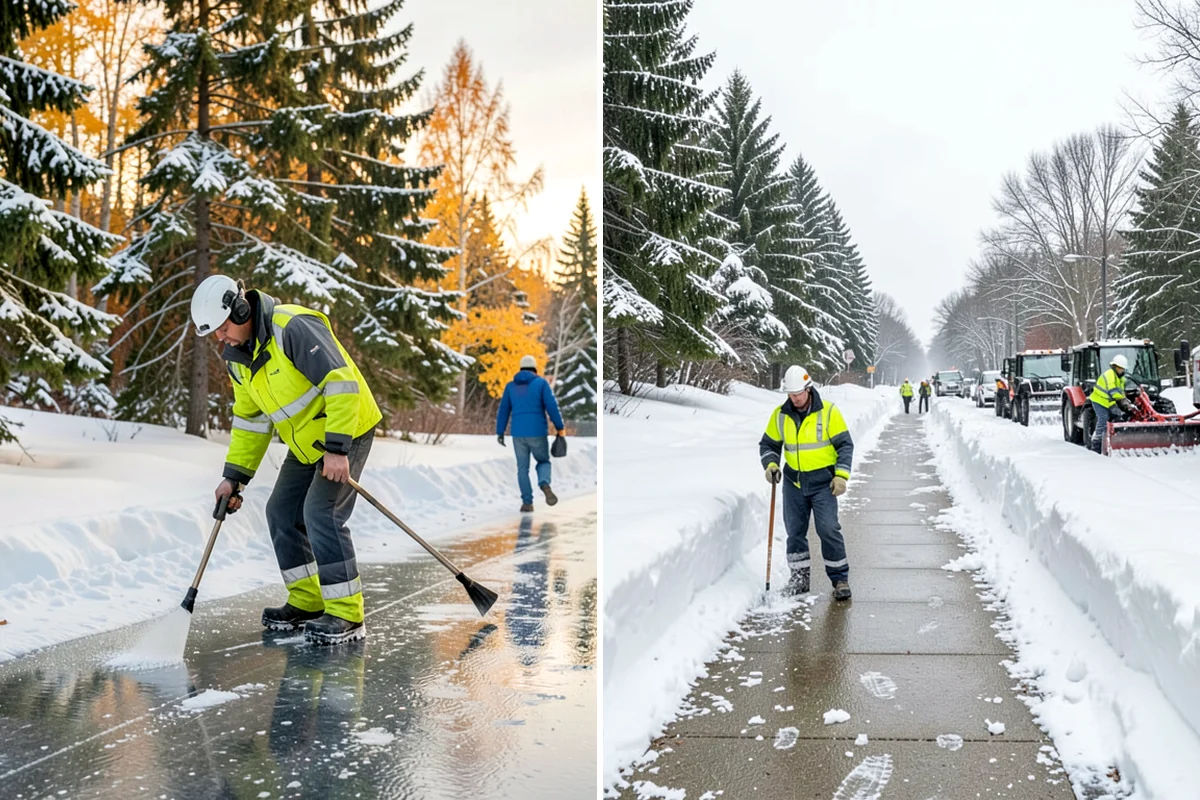 Steps Snow Removal in Federal Way, King County, WA - We count the treads and note the step material