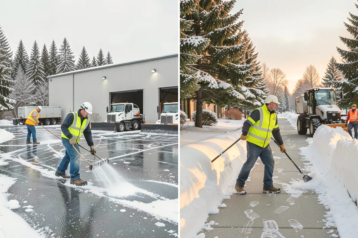 Steps Snow Removal in Fife, Pierce County, WA - We count the treads and note the step material
