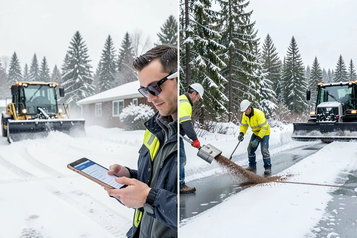 Steps Snow Removal in Fircrest, Pierce County, WA - We count the treads and note the step material