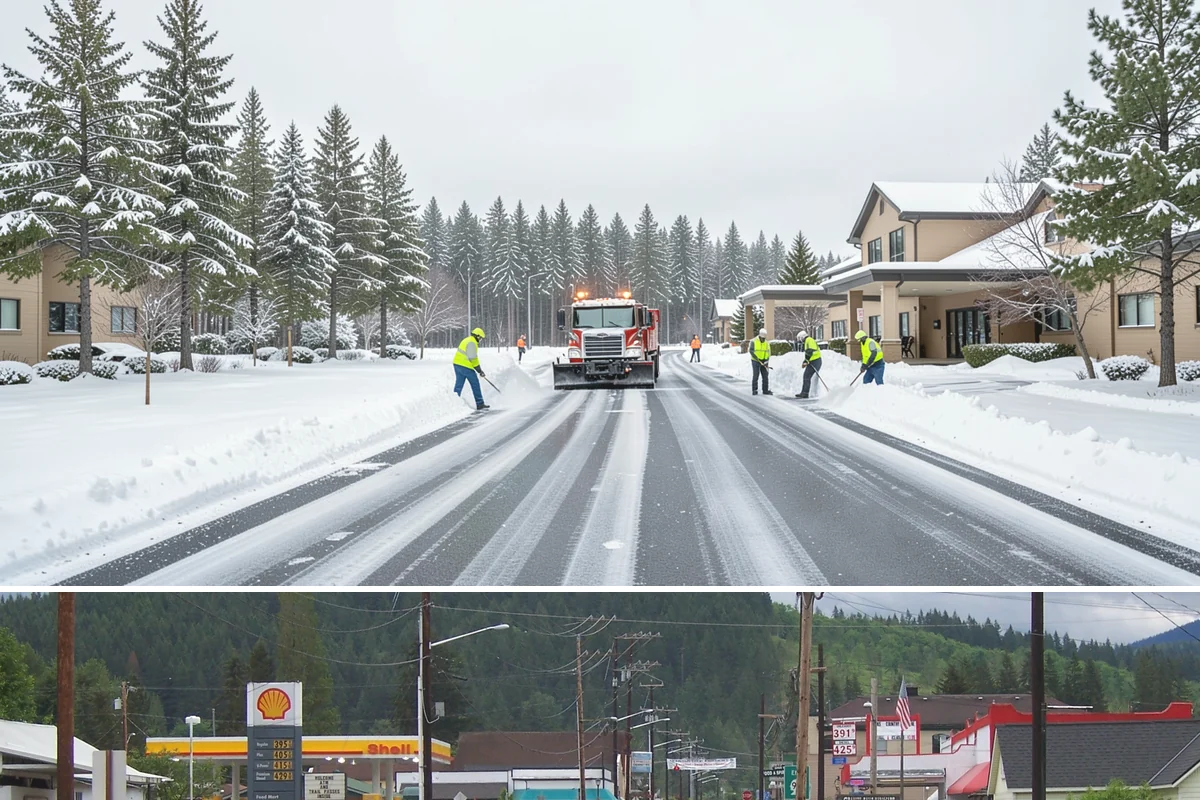 Steps Snow Removal in Granite Falls, Snohomish County, WA - Get on our list by late November so your stairs are safe from the first hard freeze of the season.