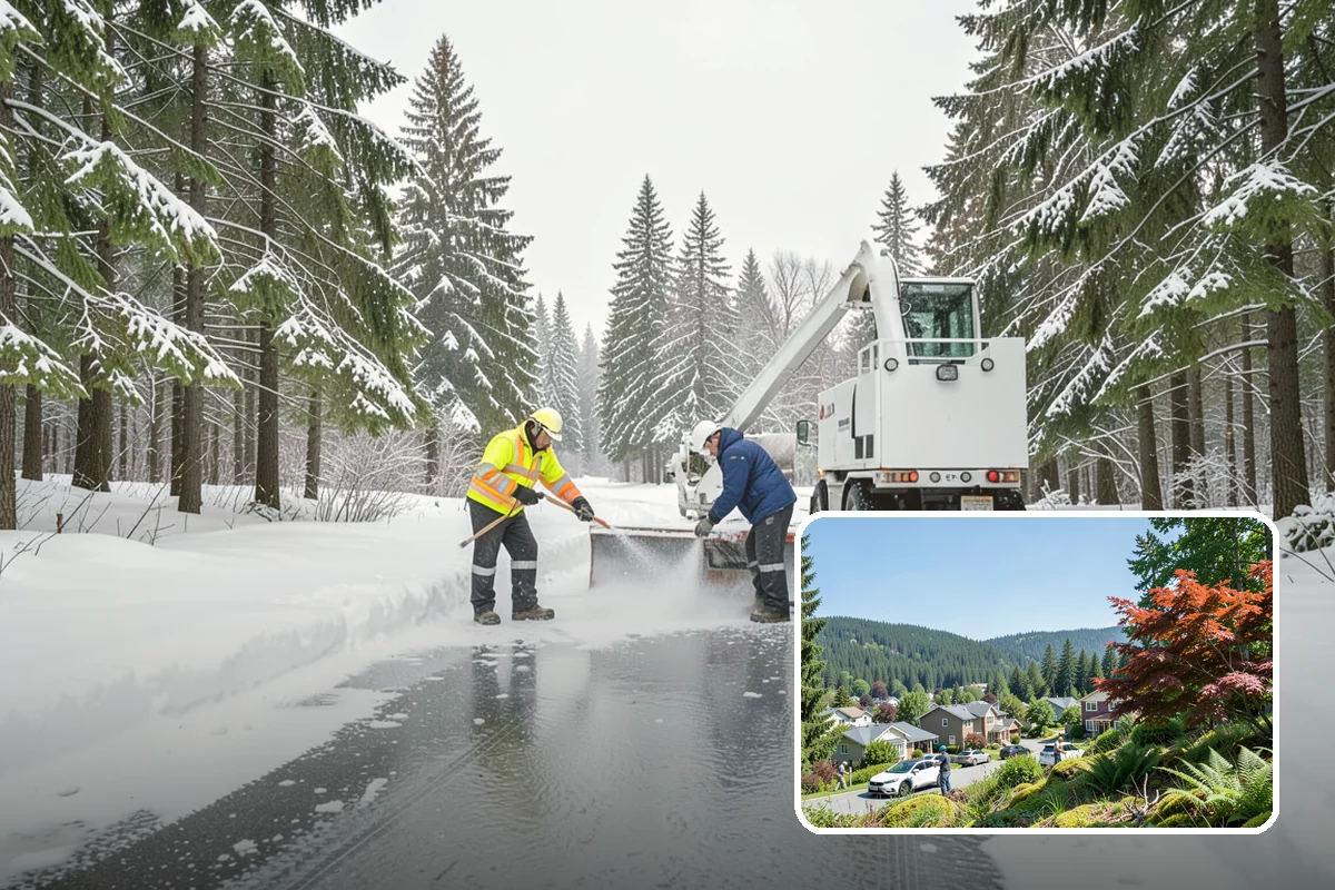 Steps Snow Removal in Index, Snohomish County, WA - Targets the treads and nosings where slips begin