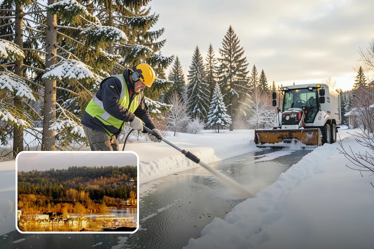 Steps Snow Removal in Kenmore, King County, WA - Targets the treads and nosings where slips begin