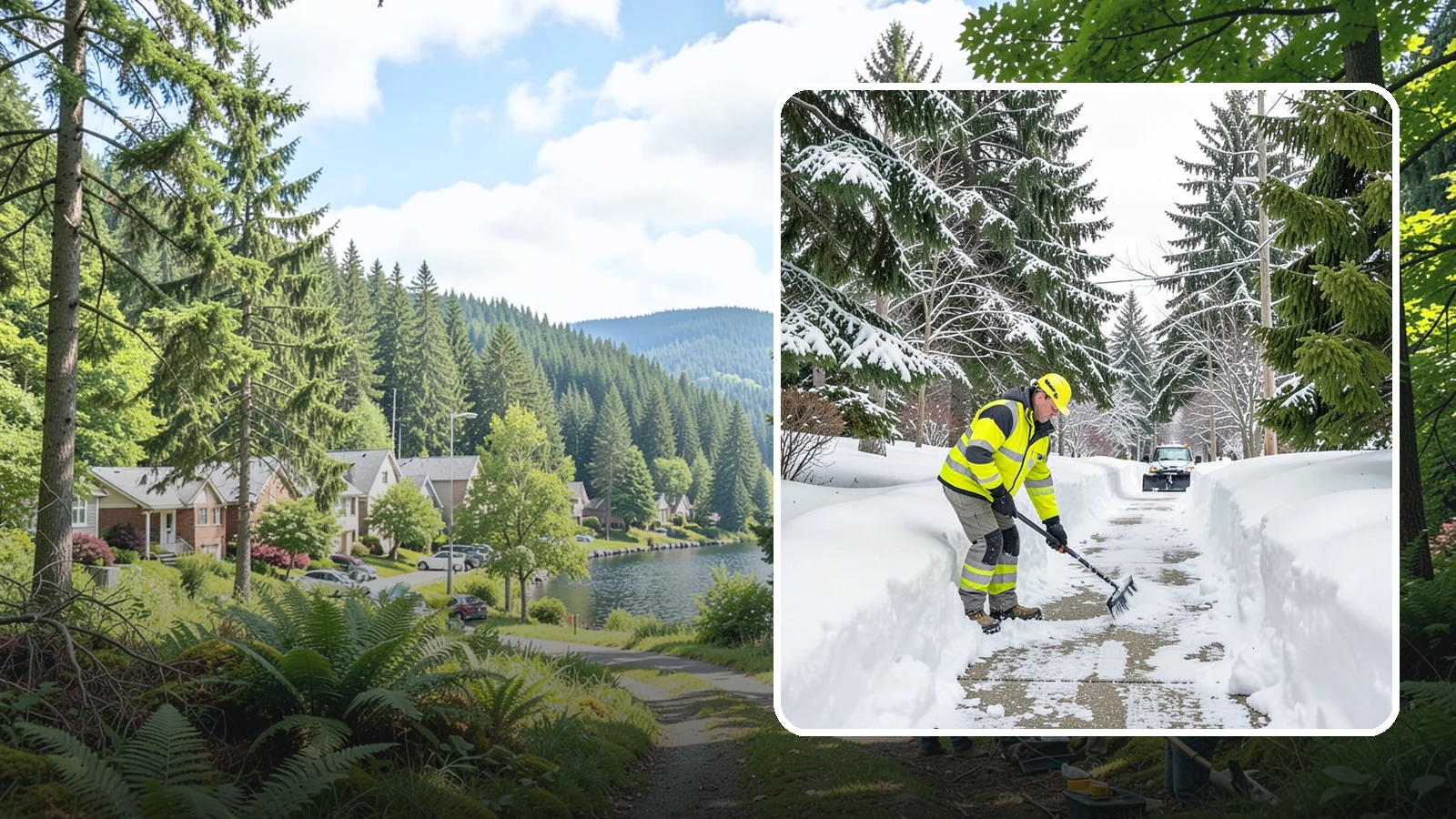 Steps Snow Removal in Lake Forest Park, King County, WA - We clear exterior stairs so the highest-risk surfaces on your property stay safe with every step.