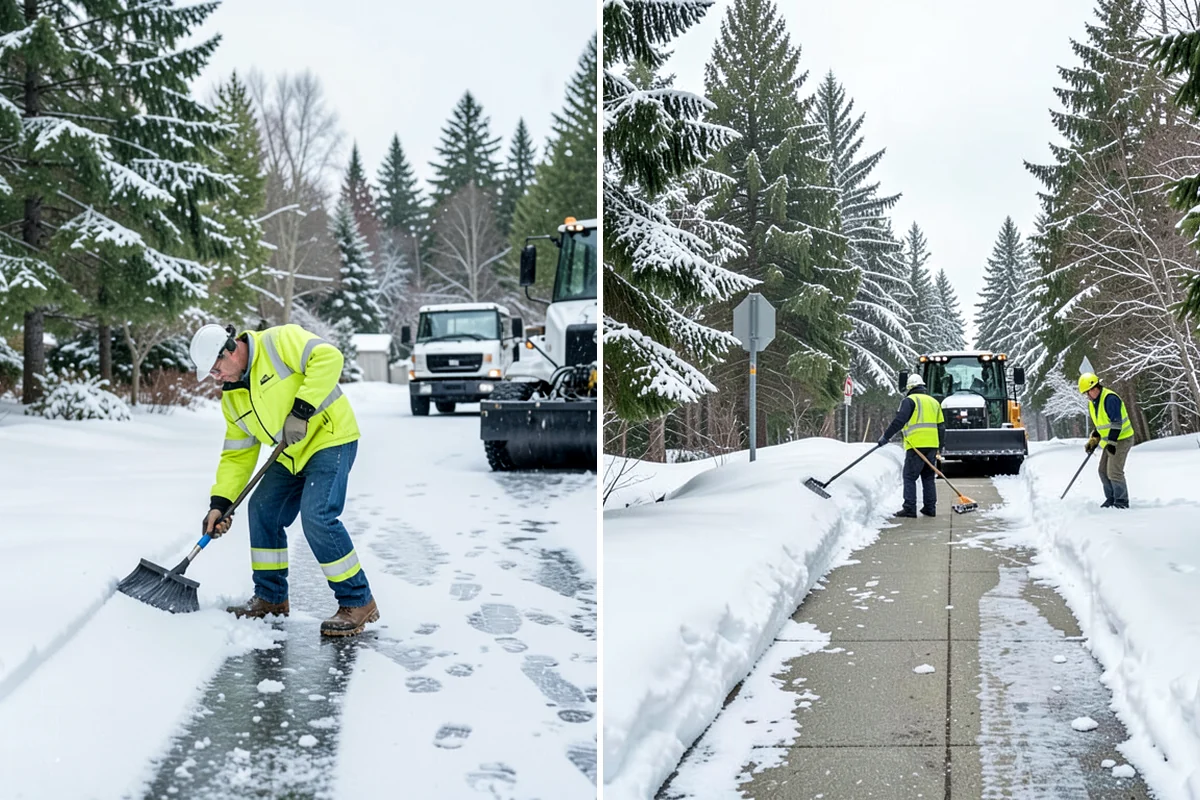 Steps Snow Removal in Lake Forest Park, King County, WA - We count the treads and note the step material