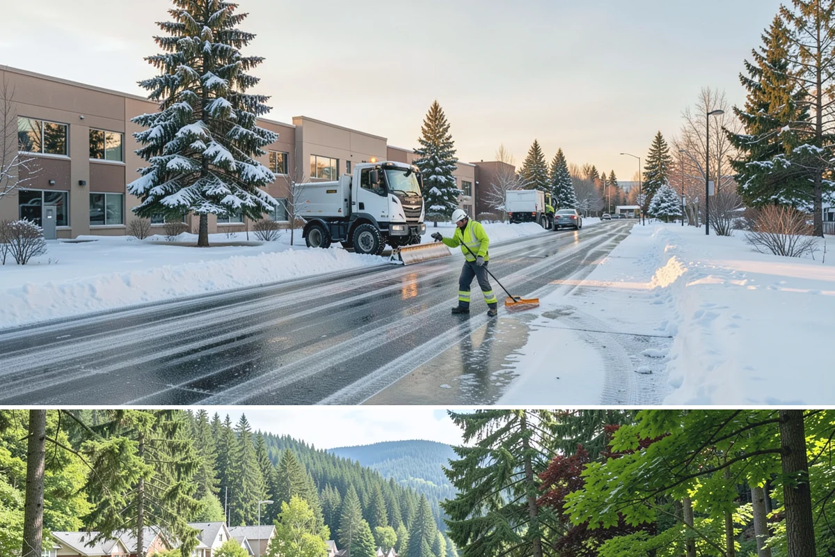 Steps Snow Removal in Lake Forest Park, King County, WA - Get on our list by late November so your stairs are safe from the first hard freeze of the season.