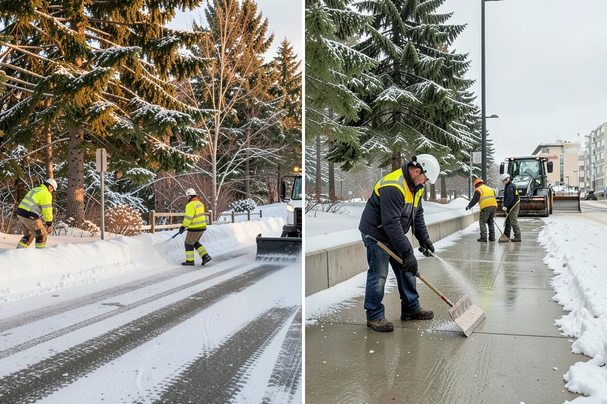 Steps Snow Removal in Lakewood, Pierce County, WA - We count the treads and note the step material