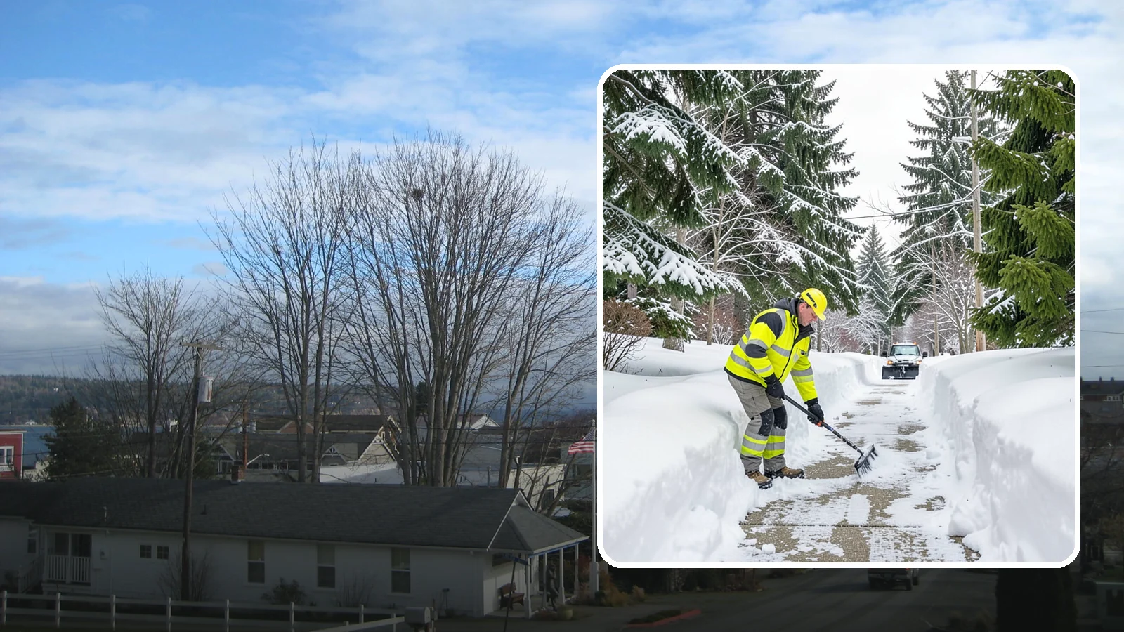 Steps Snow Removal in Langley, Island County, WA - We clear exterior stairs so the highest-risk surfaces on your property stay safe with every step.
