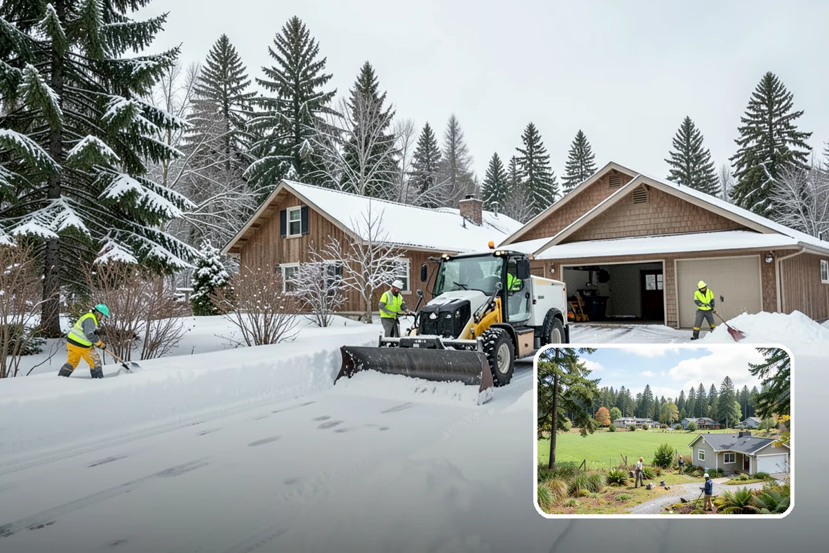 Steps Snow Removal in Lyman, Skagit County, WA - Targets the treads and nosings where slips begin