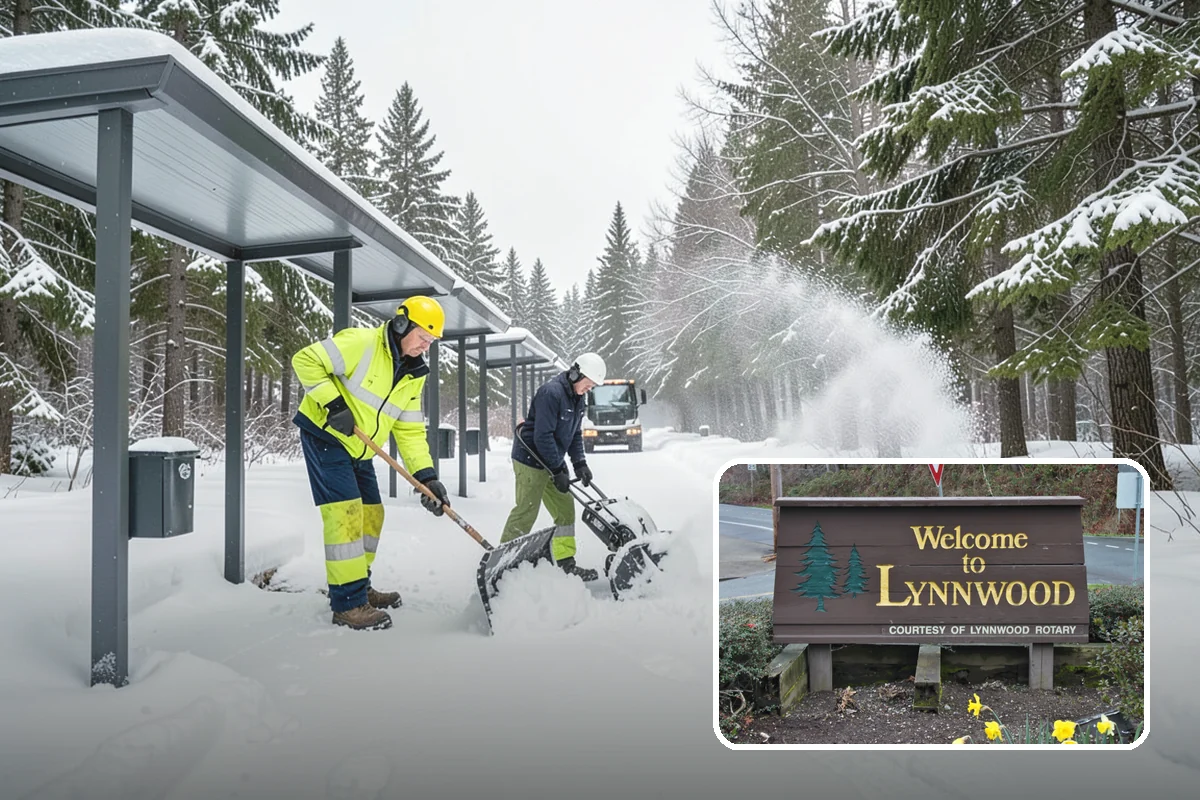 Steps Snow Removal in Lynnwood, Snohomish County, WA - Targets the treads and nosings where slips begin