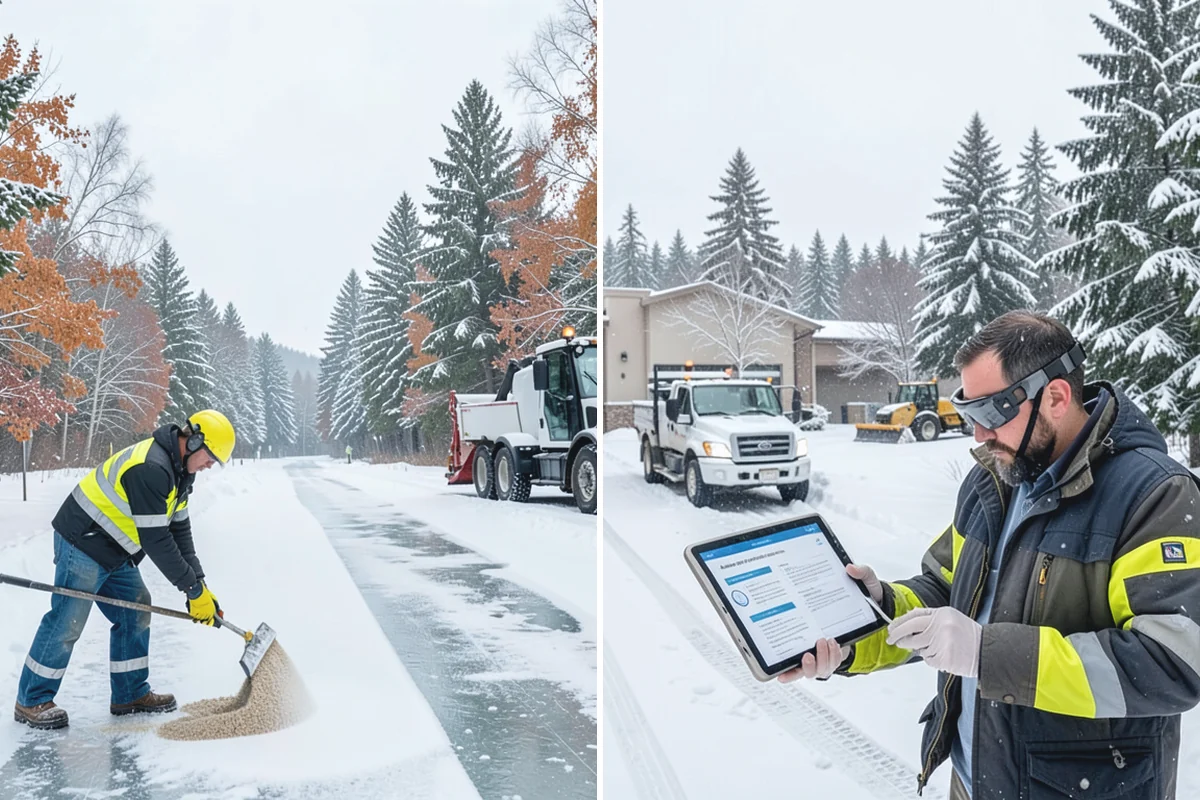 Steps Snow Removal in Marysville, Snohomish County, WA - We count the treads and note the step material